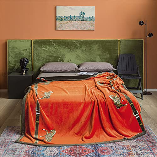 Coperta Calda Plaid in Pile di Flanella, Coperta Soffice in Microfibra, Coperta Antistatica, Coperta Appesantita a Doppio Strato Più Spessa, Facile da Gestire, Lavabile in Lavatrice-180×200cm