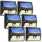 LBSTP Security Lights Motion Sensor - 144 LED Solar Powered Security Light Outside Garden Fence Lights Waterproof Wall Lighting 3 Modes Solar Pir Lights Front Door Yard Garage, Black, 6 Pack (TBD-09)