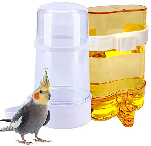 2 Pezzi Dispenser Pappagallo Distributore D'Acqua Pet Mangiatoia Mangiatoia Automatica Per Uccelli Dispenser Per Alimenti Gabbia Distributori D'Acqua Per Uccelli Per Pappagalli 220ml/415ml