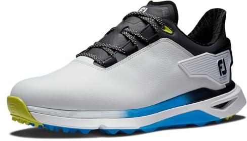 FootJoy Men's Pro/SLX Carbon Golf Shoe White/Black/Multi, 8 UK Wide