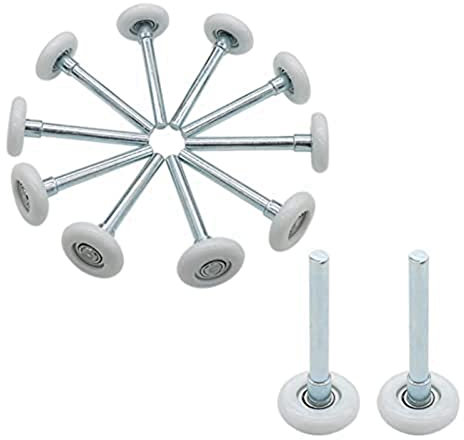 Lucaser 12 Rollen für Garagentore, 4 Schaft, leise, aus Nylon, 1,8 (1,8 cm), für Garagentorschienen