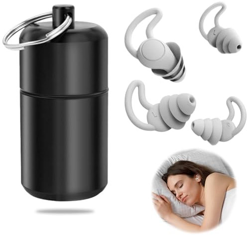 Nuqin Best Earplugs to Block out Snoring,Reusable Noise Cancelling Ear Plugs,Snoring Ear Plugs Noise Cancelling for Sleeping,Work & Studying Traveling Swimming,Ear Plugs Noise Cancelling(2 Pairs)