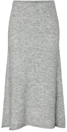 PIECES Pcpam Hw ANK Jupe en Tricot BC, Mélange de Gris Moyen., L