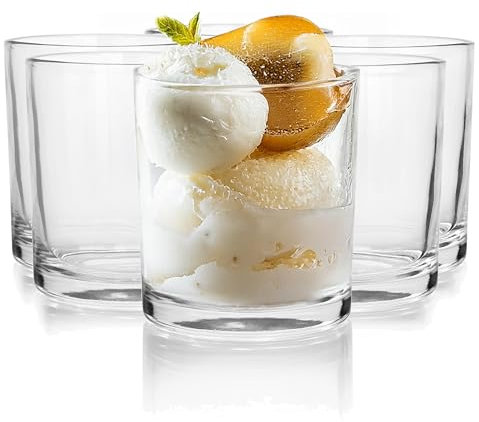 Glasmark KROSNO 1992 Dessertgläser 6er Set 160 ml Aus Glas Eisbecher Gläser Eisschalen Dessertschalen Spülmaschinenfest