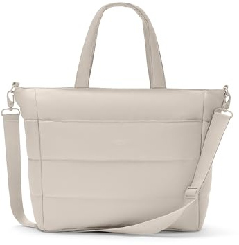 LARKSON Puffer Tote Bag Mujer - Alma | Bolso Bandolera Acolchado con Muchos Compartimentos, Bolso de Hombro Grande, Shopper con Cremallera, Repelente al Agua
