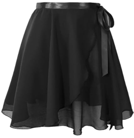 GYCAQAC Jupe De Ballet Pour Femme Filles, Jupe de ballet courte en mousseline transparente, avec Ceinture réglable à Nouer