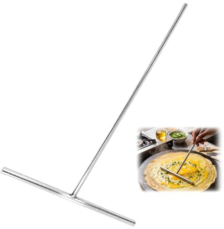 1 Pieza Dispensador de Masa, Extensor de Crepes, Utensilio de Cocina En Acero Inoxidable con Mango 20 cm, para Extender La Masa de Crepes, Pancakes Y Palatschinken de Forma Uniforme En Sartenes