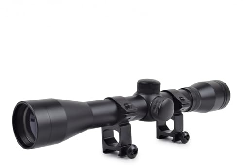 Shop SoftAir Ottica 4x32mm, Reticolo Mil-Dot, Tubo da 1 Pollice, Anelli per Slitte Weaver 20mm, Nero e Tan (Nero)