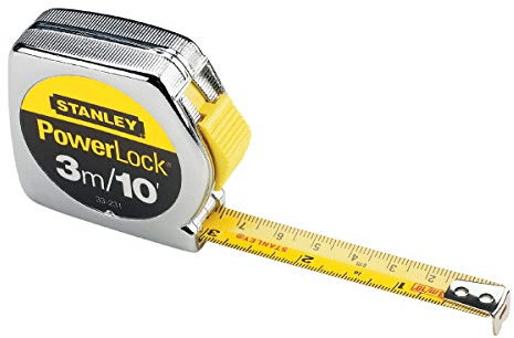 Stanley 33-231 3-Meter x 1/2-Inch Heavy Duty Powerlock Tape Rule With Metal Case
