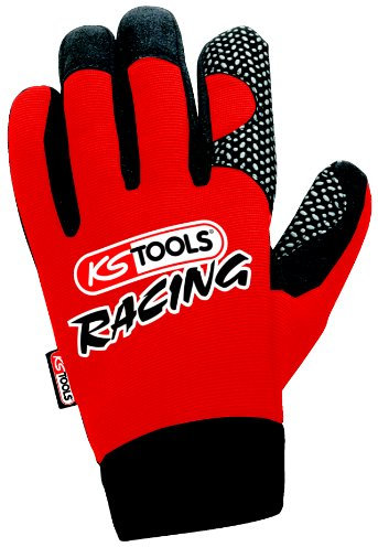 KS Tools 310.0350 Mechaniker-Handschuh, L, Rot-schwarz