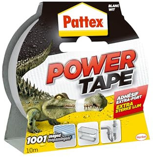 Pattex Power Tape Reparatur-Klebeband in Box, 10 m, Weiß