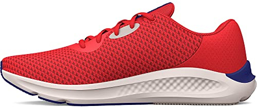 Under Armour Men's Charged Pursuit 3 Running Shoe, (600) Bolt Red/Bauhaus Blue/White, 12.5