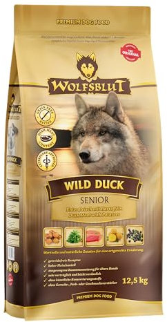 Wolfsblut - Wild Duck Senior - 12,5 kg - Ente - Trockenfutter - Hundefutter - Getreidefrei