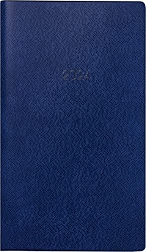 BRUNNEN Monatskalender Modell 750 2024 2 Seiten = 1 Monat Blattgröße 8,7 x 15,3 cm blau