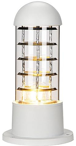 Mengjay paesaggio prato E27 Lampada a pilastro Luce esterno esterni, Impermeabile Giardino Cancello Parco Paesaggio Lampione stradale Recinzione Stigma Prato Lampione Lampioncino (Bianco)