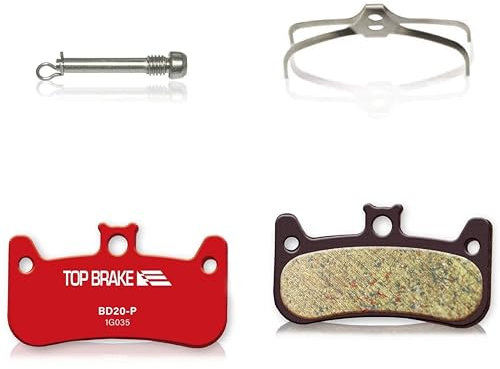 Top Brake Pastiglie freno per mountain bike a disco per Formula Cura 4 | MTB, Downhill, Bici da trail| Composto ceramico, opzione silenziosa, versione Performance, rosso (PIN incluso)
