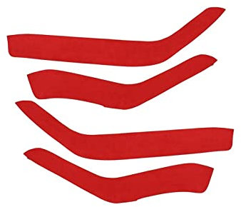 DZSHONGXINSM para Tesla para Model 3 para Model3 2021 Manija Puerta Interior Coche Pegatina Decorativa Piel Gamuza Lateral Accesorios Interiores De Coche Manija Puerta Coche(M3-GM31L Red)