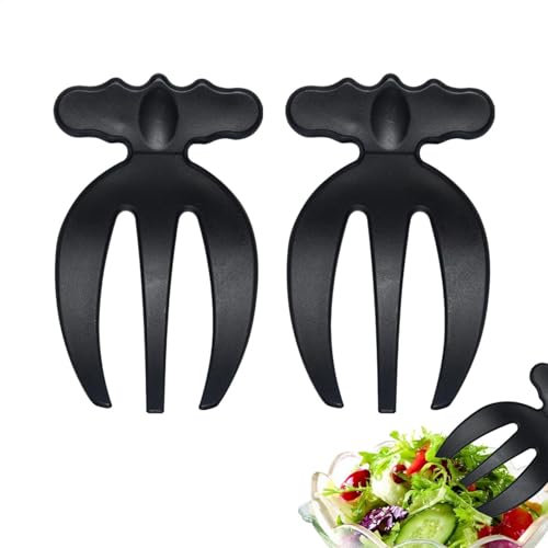 Ensalada que utensilios - ensalada que sirve pinzas, ensalada que mezcla pinzas | Juego de manos ensaladas de 2 piezas, utensilios de cocina de mango ancho, pinzas resistentes al desgaste portátil