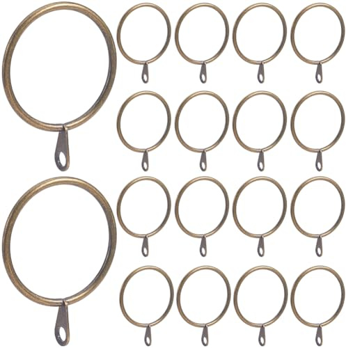 SOFPLATE 28 pz. Anello per Tenda in Bronzo Occhielli in Metlega 3.8cm Vintage Antico Resistente Antiruggine in Ferro Decorativo Scorrevole per Appendere Aste Tende per Finestre Ganci per Tende.