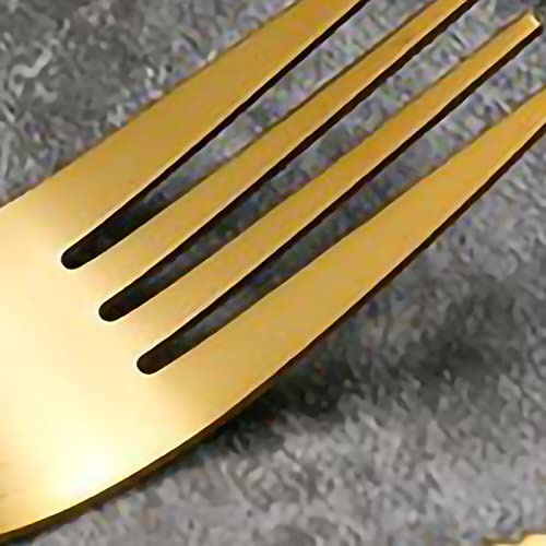 Juego de Cubiertas Redondas de Acero Inoxidable Portátil, Juego de Vajillas de Cuchara de Bifurcado de Cuchillo de Bistec, Redondo y Brillante, Acabado con Forma de Espejo, Excelente Equilibrio,