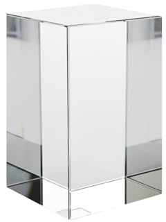 xTool Verre Rectangulaire K9 (1 pièce), Compatible avec xTool F2 Ultra UV | Verre d'impression UV de Qualité Supérieure pour Photo, Plaque Nominative, Décoration, Sous-Verre, Cadeau, 50 x 50 x 80 mm