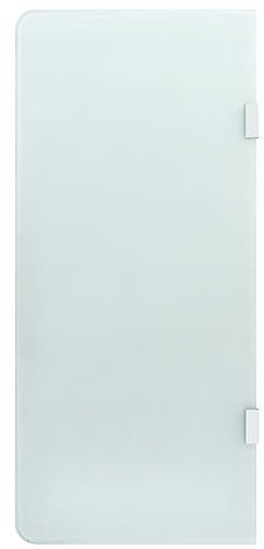 QUAHEAS Mampara urinario de cristal templado de 90 x 40 cm con montaje en pared y material de fijación para inodoro para hombre, orinario, baño, separación higiénica, diseño moderno