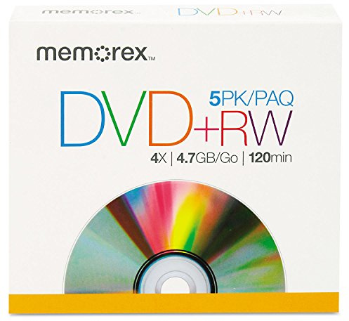 Memorex Products - DVD+RW, w/ Jewel Case, 4.7GB 5/PK