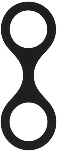 Quickie Cuffs Super stabile Silikon Handschellen, Größe: Large (Innendurchmesser: 6,0cm), schwarz