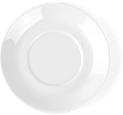 Holst Porzellan UTA 138 Porzellan Untertasse 14 cm flache Form, Spiegel 6,5 cm, weiß, 14 x 14 x 2 cm, 6 Einheiten