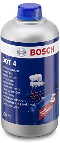 Liquido Freni Bosch DOT 4, 0,5 L – Per veicoli prodotti prima del 2010 – Adatto per freni ABS di prima generazione