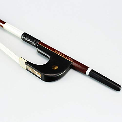 German Style Well Selected IPE Stick Double Bass Bow 4/4 Size VINGOBOW 500BG Concert Level Pernambuco Performance Ebony Frog Well Balanced Deep Sound Mongolian Horse Hair
