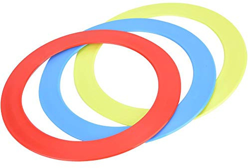 Alomejor Juego de Anillos de Malabarismo para Principiantes y Expertos – 3 Aros Ligeros y Duraderos de Plástico Resistente, Ideales para Niños, Adolescentes y Adultos – Incluye Guía Básica