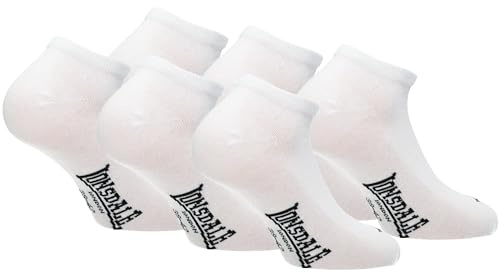 Lonsdale 6 Paia Calzini Corti Uomo Donna - Calzini Sportivi Sneaker - Lunghezza Caviglia - Cotone Traspirante