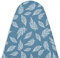 Encasa XO Ironing Board Covers (125x39 cm) Drawstring Tightening with Thick 3 mm Felt Padding, Easy Fit, Scorch Resistant, Printed - Big Leaves Blue