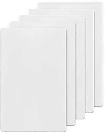 ENERLITES SI8801-W-5PCS, Screwless Blank Wall Plate, Child Safe Blank Device Outlet Cover, Standard Size, 1-Gang 4.68 x 2.93, Polycarbonate Thermoplastic, UL Listed, Glossy, White, 5 pack