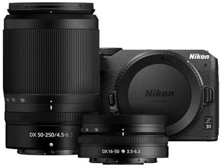 Nikon Z 30 with Two Lenses | Our most compact, lightweight mirrorless stills/video camera with wide-angle and telephoto zoom lenses | Nikon USA Model
