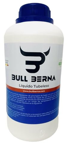 BULL BERNA Sigillante Tubeless / 1000 ml / liquido Tubeless senza ammoniaca/sigillante antiforatura/riparazione foratura tutti i pneumatici/(1 L)