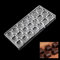 Bustlwor Molde de Chocolate en Forma, Molde Policarbonato Chocolate, Molde Transparente para Bricolaje para Pastelería, Caramelos (21 Cuadrados)