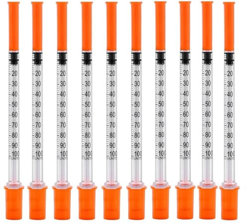 1ml 30G 8mm Precision Multiple Uses Distribution Measuring Tools Plastic Lab Accessories Individually Sealed Packaging for Pet Feeding 10Pack