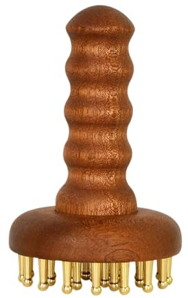 Peine Masajeador De Cuero Cabelludo Con Cabeza De Cobre, Herramienta De Relajación De Cuerpo Completo, 15x8,5 Cm, Herramienta De Masaje Facial, Cepillo Gua Sha Corporal, Aparato De Raspado Gua Sha De