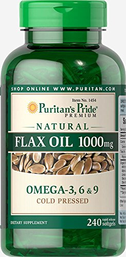 Puritan's Pride Flax Oil 1000 mg-240 Softgels