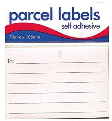 Parcel Labels Self Adhesive - Pack of 12 Labels