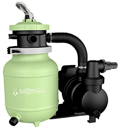 Miganeo Sandfilteranlage Speed Clean Dynamic 7000 - Grün | Pumpenleistung 6.300 l/h | Filterleistung 4.500 l/h | Filteranlage für Pools bis 19.000 Liter | Stromsparende 250 Watt