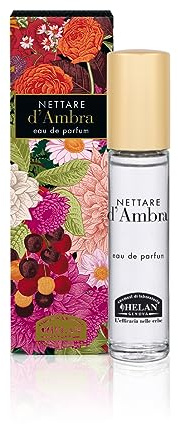 Helan, Nettare d'Ambra - Perfume Floral Sensual para Mujer, Eau de Parfum Gourmand Toques de Vainilla, Fragancia Femenina Ligera con Pachulí Oriental y Maderas, Made in Italy, 10 ml