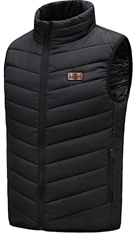 Gilet Chauffant éLectrique Pour Homme Et Femme, Veste Chauffage Usb,3 Niveaux De TempéRature Pour Chasse,L'ExtéRieur(Powerbank Non Inclus/Besoin De Sorties Usb ≥5v 2.1a) Veste Chasse Homme