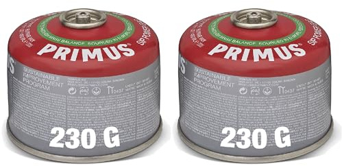 Primus Camping Gas Canister Gas SIP 230g Camping Stove Gas - Standard Threaded Propane Gas & Butane Gas Canisters for Camping Stove - EN417 Gas Cartridge for Camping Stove
