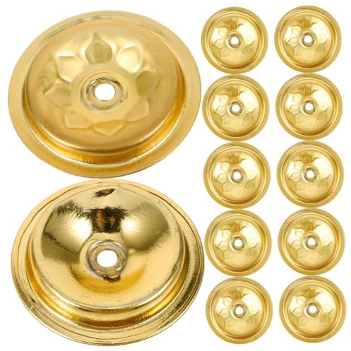 Alipis Juego De 12 Portamechas Flotantes De Aluminio Para Lámparas De Aceite Soporte Seguro Con Diseño De Agujero Central Para Uso Budista Y Decoración Del Hogar 1.57 Pulgadas