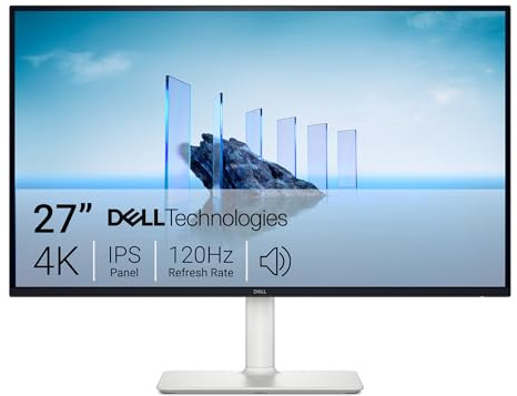Dell 27 Plus 4K Monitor - S2725QS - 27-inch 4K (3840 x 2160) 120Hz 16:9 Display, IPS Panel, AMD FreeSync Premium, sRGB 99%, Integrated Speakers, 1500:1 Contrast Ratio, Comfortview - Ash White