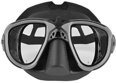 C4 Martian Black Comfort - Máscara de buceo (visión amplia, compatibilidad con lentes ópticos).