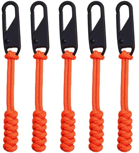 Baokuan Lot De 5 Tirettes De Fermeture Éclair Durables pour Cordon De Rechange, Extension Pratique De Fermeture Éclair pour Sacs À Dos, Vestes, Bagages, Étuis